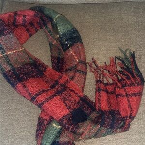 Red, navy blue & green scarf - boutique purchase! Only $24 (originally pd $52)